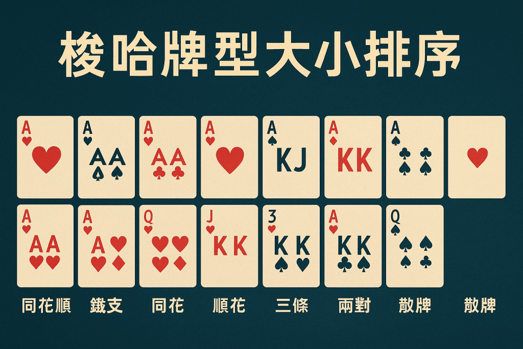 梭哈牌型大小排序圖