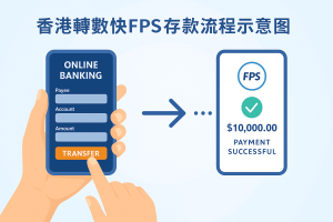 香港轉數快FPS存款流程示意圖