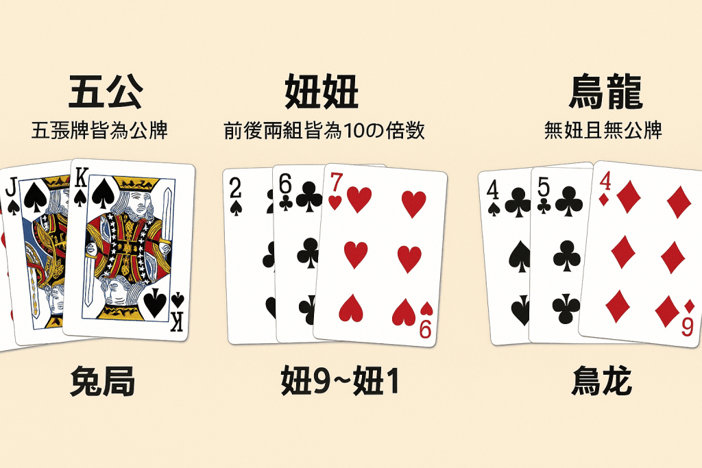 妞妞牌型賠率對照圖