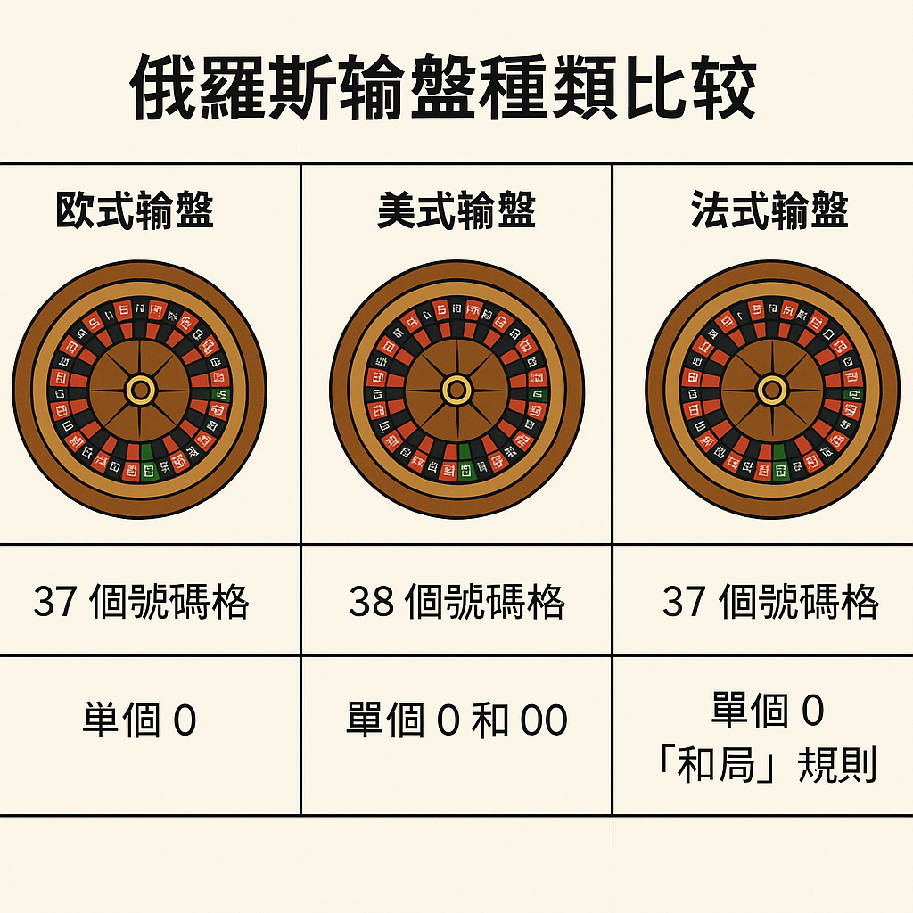 俄羅斯輪盤種類比較圖